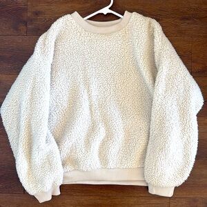 AE fuzzy crew neck